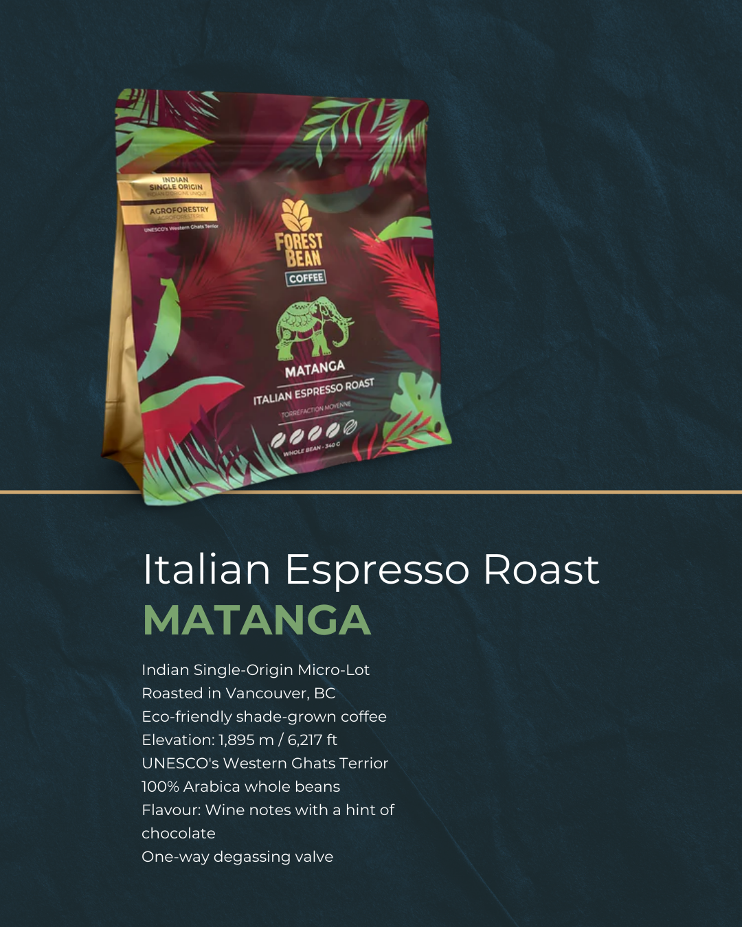 MATANGA: Italian Espresso Roast - 340g.